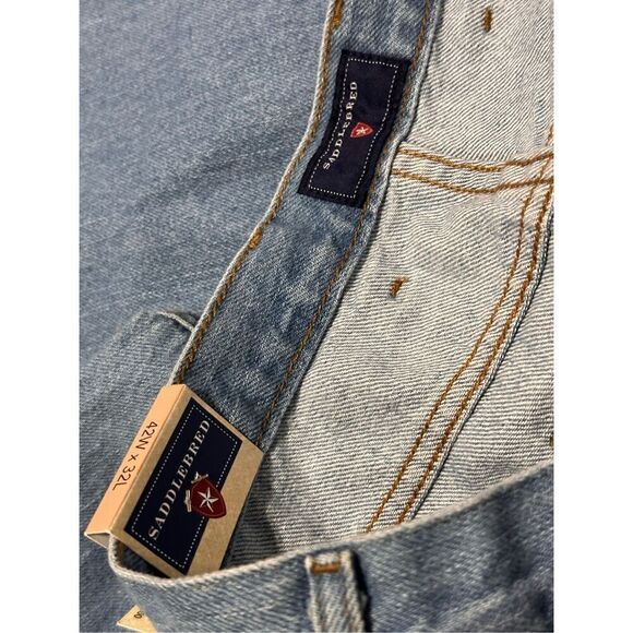 NEW WITH TAGS Saddlebred Men's Blue Classic Fit LT BLU Jeans Size 42W x 32L - Picture 8 of 8